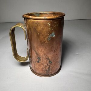 Antique Copper Measuring Cup Primitive Farmhouse Rustic Collectible Vintage
